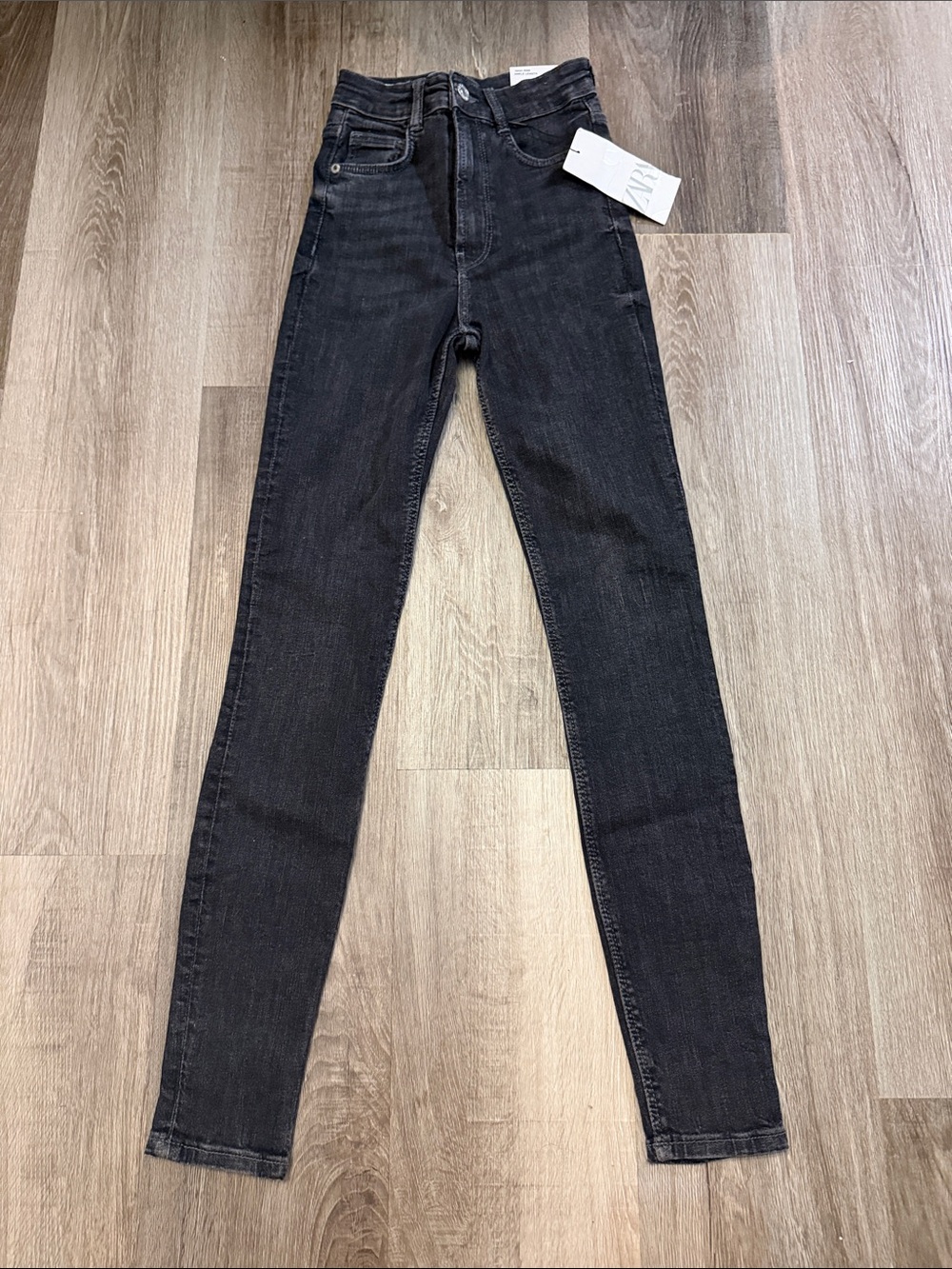 Zara Charcoal Black Skinny Jeans